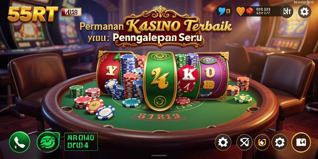 Screenshot utama 55RT menampilkan gameplay Kasino yang mendebarkan.