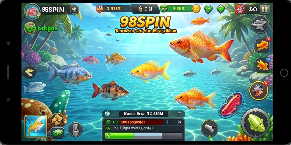Menampilkan gameplay seru dalam 98SPIN Tembak Ikan.