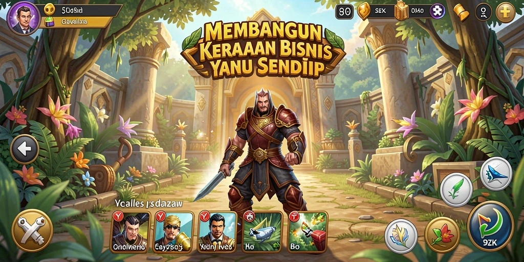 Gameplay seru di 9ZK, membangun bisnis dari nol.