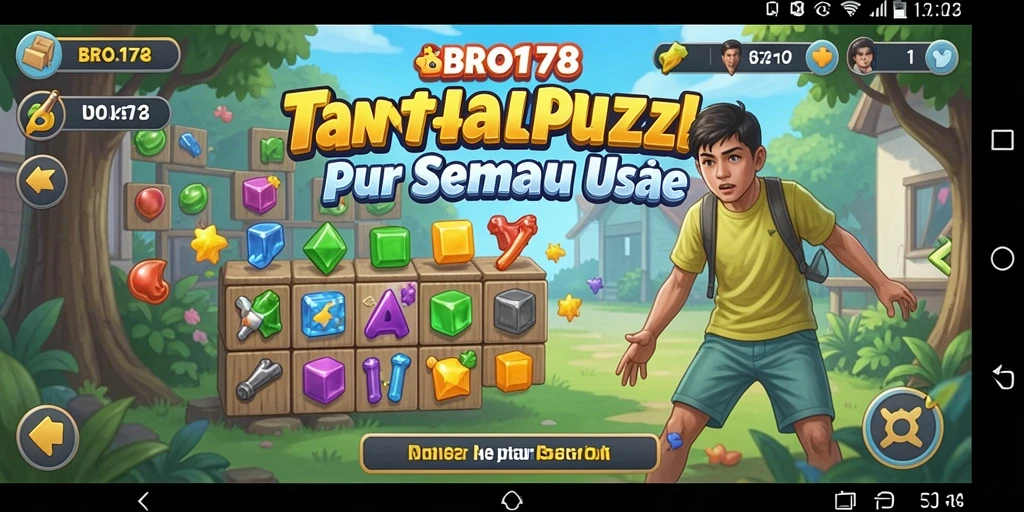 Screenshot gameplay BRO178 menampilkan tantangan puzzle yang menarik.
