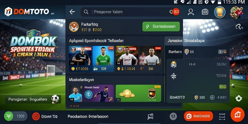 Screenshot DOMTOTO menampilkan antarmuka taruhan yang intuitif dan informatif.