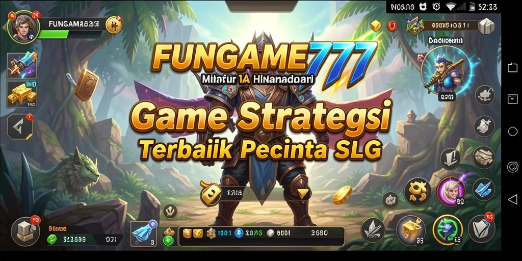 Tangkapan layar gameplay <strong>FUNGAME777</strong> yang menampilkan pertempuran SLG yang intens.