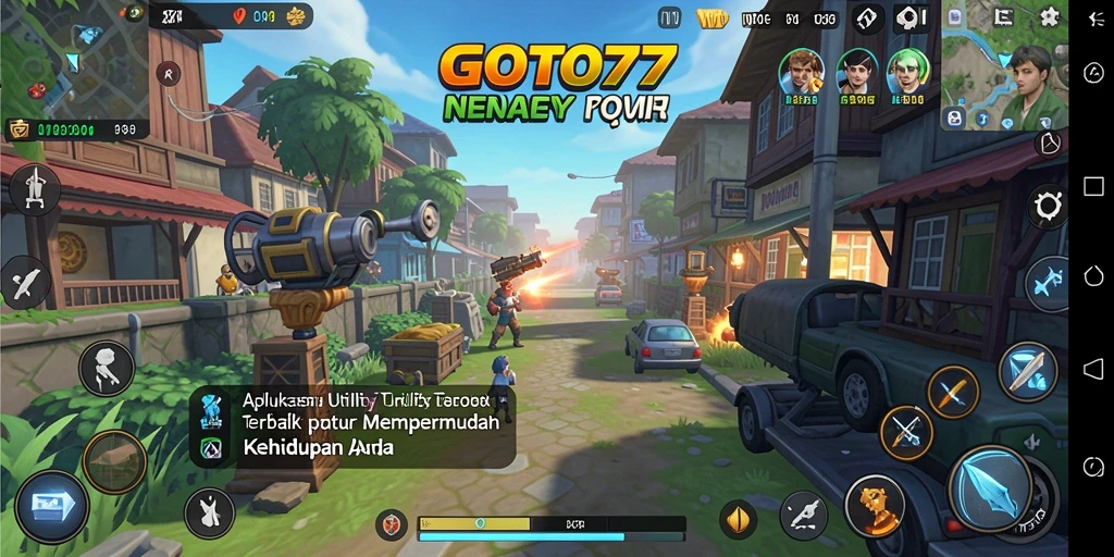 Tampilan utama GOTO77 dengan berbagai fitur utilitas.