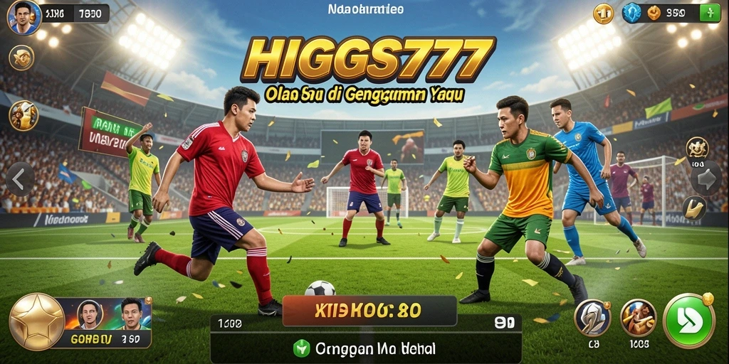 Tampilan gameplay menarik dalam HIGGS777 dengan aksi olahraga seru.
