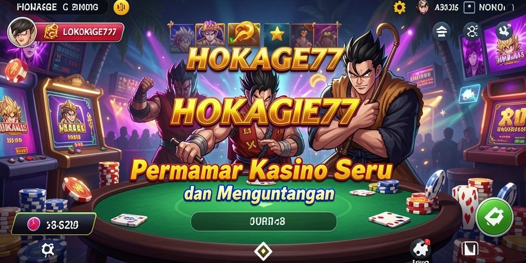Tampilan menarik gameplay HOKAGE77 di kasino virtual.