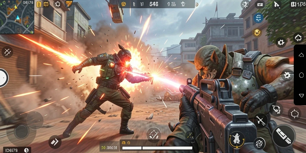 Screenshot dari gameplay seru dalam game TPS ID678.