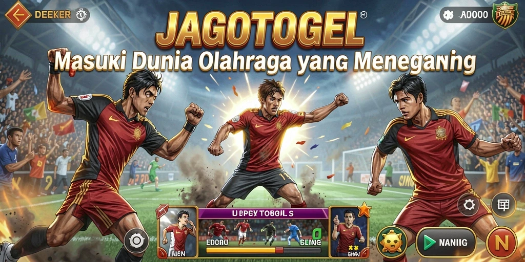 Tampilan gameplay JAGOTOGEL yang menegangkan dengan aksi olahraga yang seru.