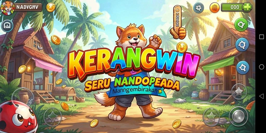 Tampilan gameplay KERANGWIN yang menegangkan dan penuh warna.