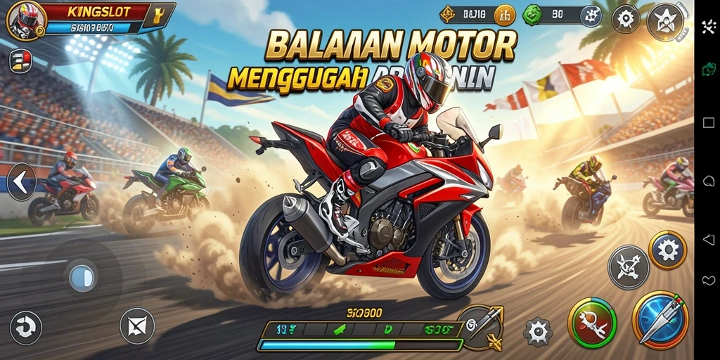 Gameplay KINGSLOT yang mendebarkan dan memacu adrenalin.