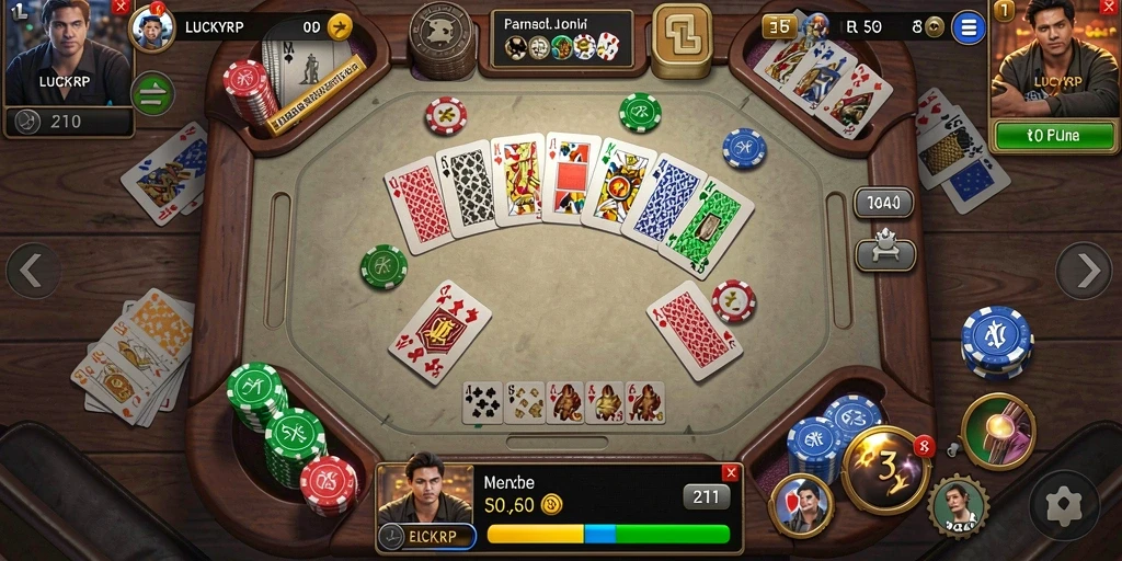 Screenshot gameplay LUCKYRP yang menampilkan suasana bermain domino.