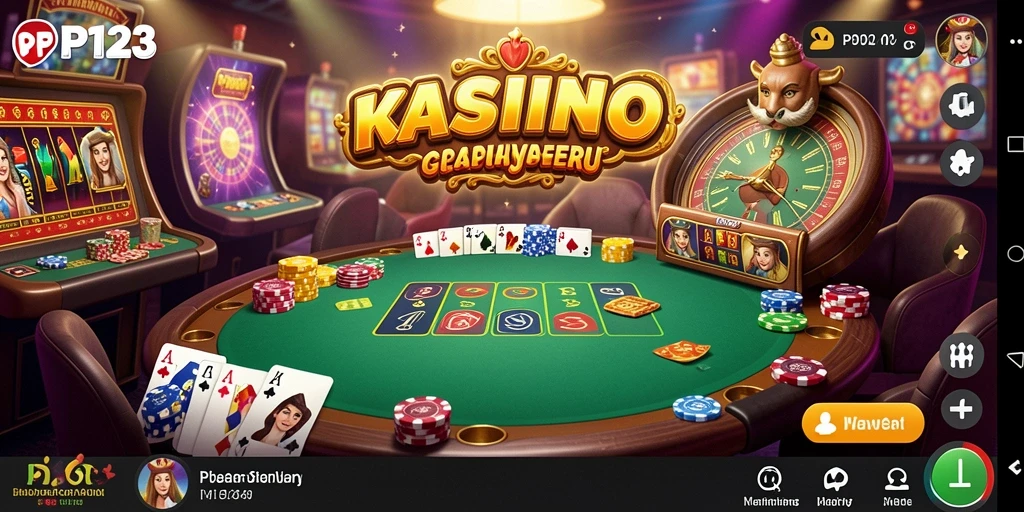 Tampilan gameplay seru di PP123 dengan berbagai pilihan permainan Kasino.