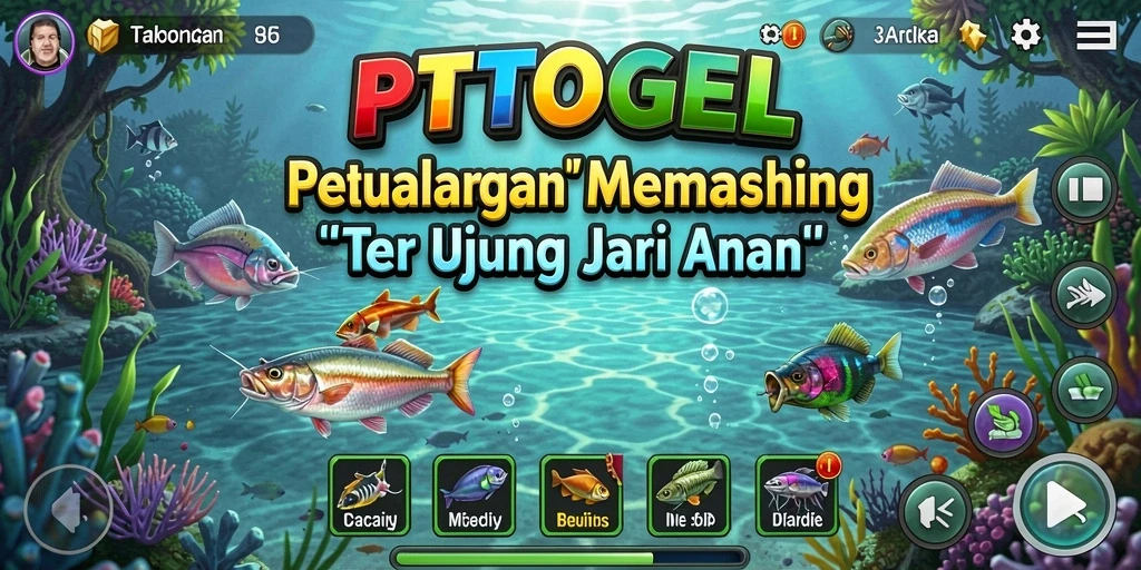 Tampilan gameplay seru saat menangkap ikan di PTTOGEL.