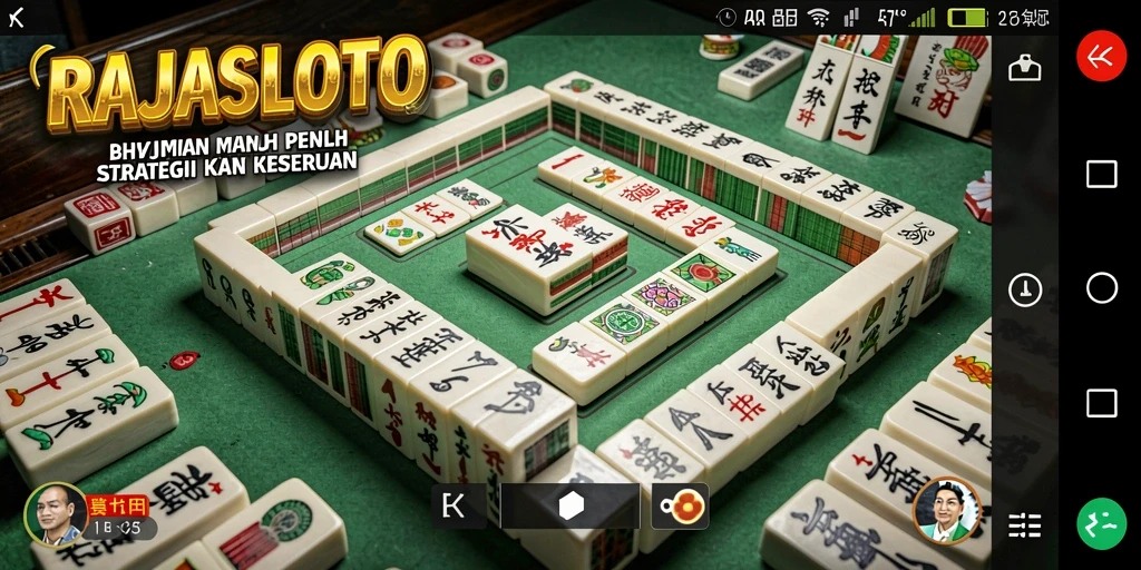 Tangkapan layar gameplay RAJASLOTO menampilkan keseruan bermain Mahjong.