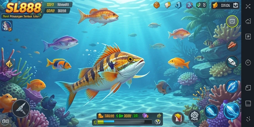 Tampilan gameplay SL888 yang memukau dalam permainan Tembak Ikan.