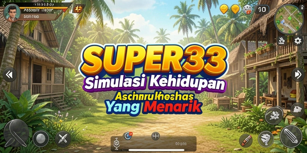Tampilan utama gameplay SUPER33 yang menarik dan interaktif.