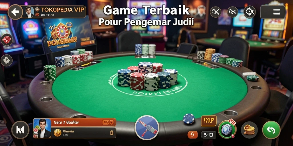Tampilan seru dari permainan Poker di TOKOPEDIAVIP.