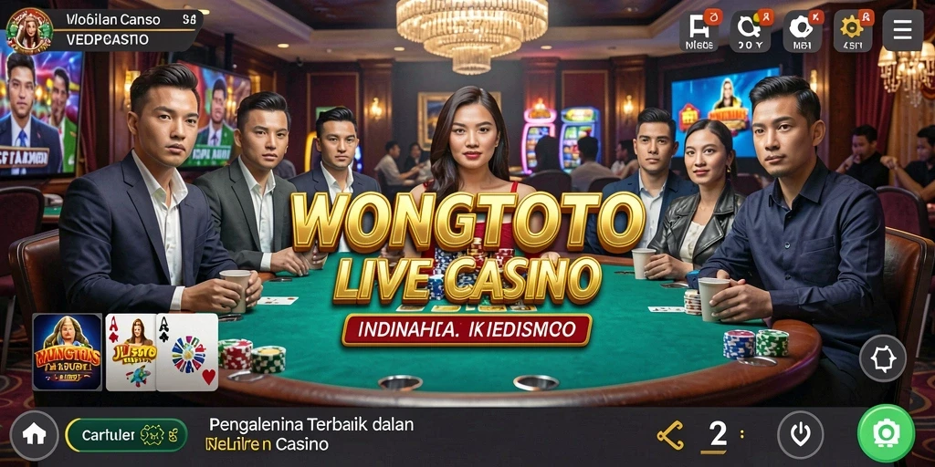 Tampilan gameplay Live Casino WONGTOTO yang seru dan interaktif.